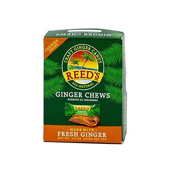 Reed's, Ginger Chews, Delicious All Natural Sweet and Spicy Chewy Ginger Candy (2 OZ Box)