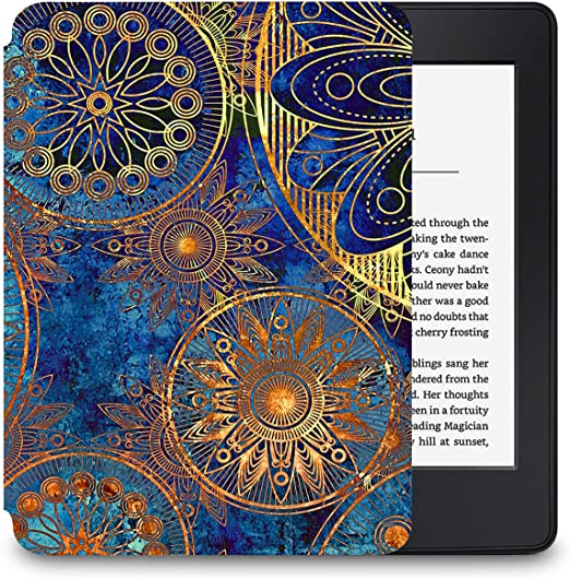 LuvCase Case for Kindle Paperwhite (10th Generation, 2018 Releases), Thinnest Lightest Smart Premium PU Leather Shell Cover with Auto Wake/Sleep for Amazon Kindle Paperwhite 2018 E-Reader, Bohemian