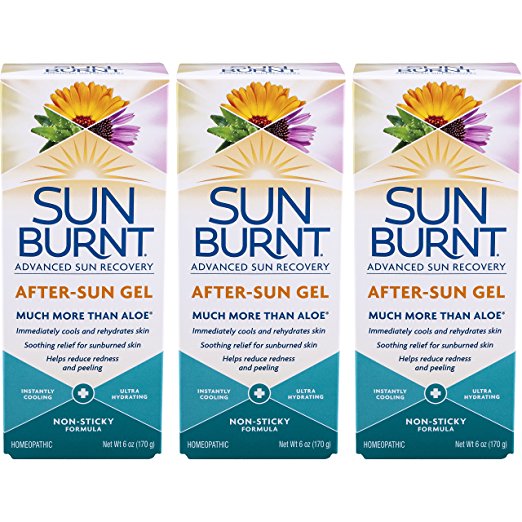 SunBurnt 6 Ounce Advanced Recovery After-Sun Gel, 3 Count
