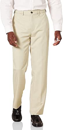 Amazon Essentials Men's Classic-Fit Expandable-Waist Flat-Front Dress Pant