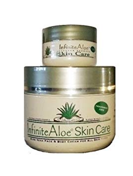 Infinite Aloe Skin Care Cream, Fragrance Free, 8oz. Jar ** (Plus a Bonus 0.5 oz InfiniteAloe Travel Jar) **