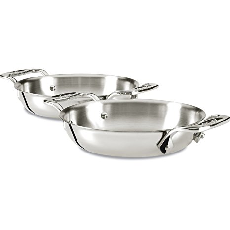 All-Clad E849B264 Stainless Steel Gratins, Silver, Set of Two