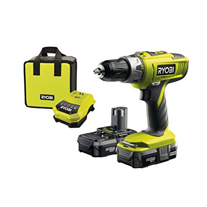 Ryobi ONE  Cordless Combi Drill with 2 x 1.3A Batteries and 45 Minute Charger, 18V