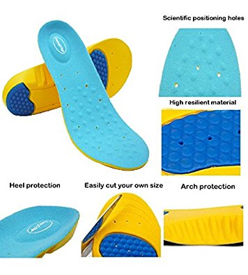 New HappyStep Gel Insoles Provides Outstanding Shock Absorption and Cushioning for Ball of Foot and Heel, Comfort Insoles for Walking, Jogging and Running