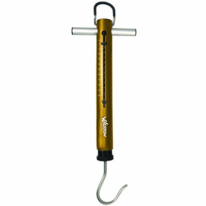 Weston Spring & Hook Scale, 100 lb (14-0306-W), Anodized Aluminum, Non-Slip Grip, Patented