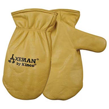 KINCO 1930-XL Men's Axeman Lined Cowhide Gloves, Mitten, Heat Keep Thermal Lining, X-Large, Golden