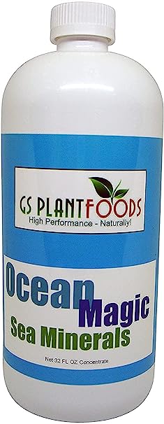 Ocean Magic Sea Mineral Fertilizer - Organic Plant Fertilizer (32 oz) - Soil Mineral Health Improvement Liquid Concentrate - Sea Minerals for Lawn and Turf, Gardens & House Plants