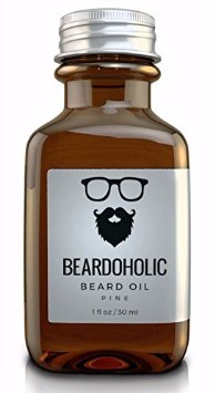 Beardoholic Premium Quality Beard Oil and Leave-in Conditioner, Softener - 100% Pure Organic Natural, Pine Scented - Beard Growth and Stops Itchiness - Jojoba and Argan Oil