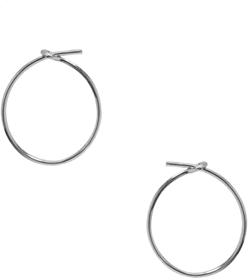 Humble Chic Thin Hoop Earrings for Women - Hypoallergenic Lightweight Wire Threader Loop Drop Dangles, Safe for Sensitive Ears - Plated in 925 Sterling Silver or 18k Gold