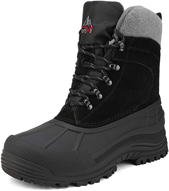 NORTIV 8 Men's Waterproof Hiking Winter Snow Boots