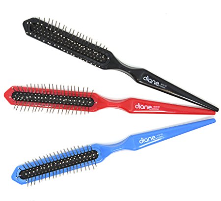 Diane 3-row Wire Bristle In Cushion Base Wig Hair Brush #8132,Assorted Colors