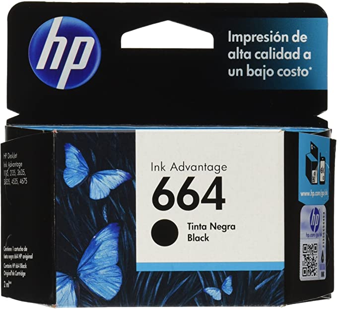 Cartucho De Tinta Hp 664 Negra