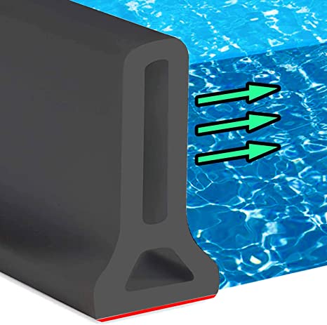 Hi-Na 3ft/5ft/6ft/8ft10ft Collapsible Shower Threshold Water Dam Watei Barrier for Shower and Water Stopper Keeps Water Inside Water Threshold for Wet and Dry Separation (5ft)