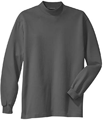 Joe's USA Men's Interlock Knit Mock Turtleneck in Sizes XS-6XL