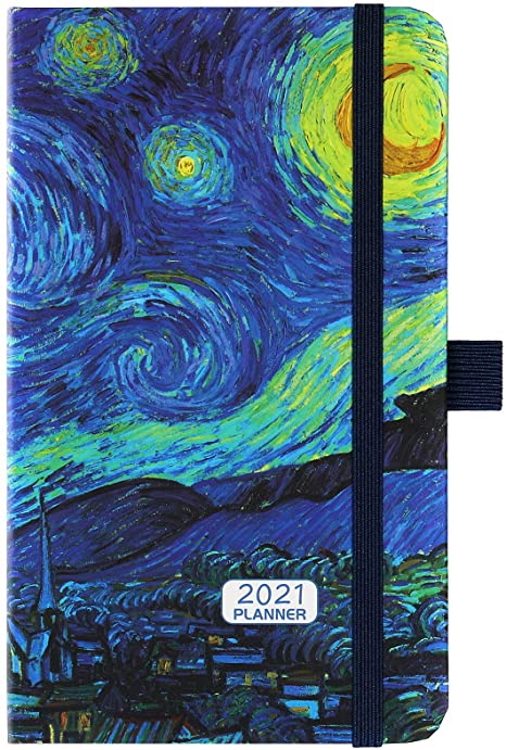 2021 Pocket Planner/Calendar - Weekly & Monthly Pocket Planner, Jan - Dec 2021, 6.3''×3.8'', Agenda Planner and Schedule Organizer with Pen Holder