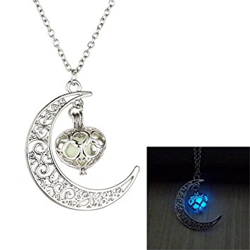 HOUSWEETY Alloy Luminous Necklace Mens Womens Pendant Necklace