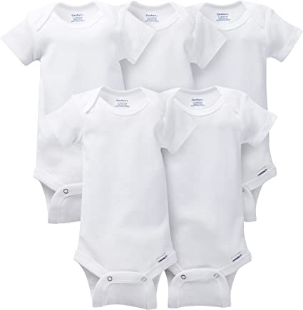 Gerber Baby 5-Pack Solid Onesies Bodysuits