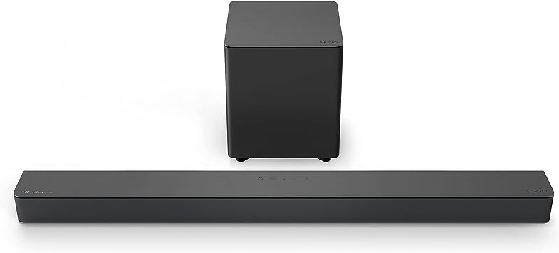 VIZIO M-Series 2.1 Immersive Sound Bar with 5 High-Performance Speakers, Dolby Atmos, DTS:X, Wireless Subwoofer and Alexa Compatibility, M215aw-K6, 2023 Model