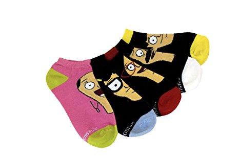 Ripple Junction Bob's Burgers Family Faces 5 pack Socks