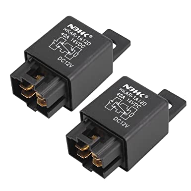 uxcell 2 Pcs Z1507091/4 4 Pin DC 12V 40A Universal Car Vehicle Motor Fuse Relay Switch Power