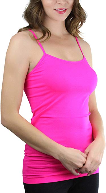 ToBeInStyle Women's Fitted Adjustable Spaghetti Strap Camisole