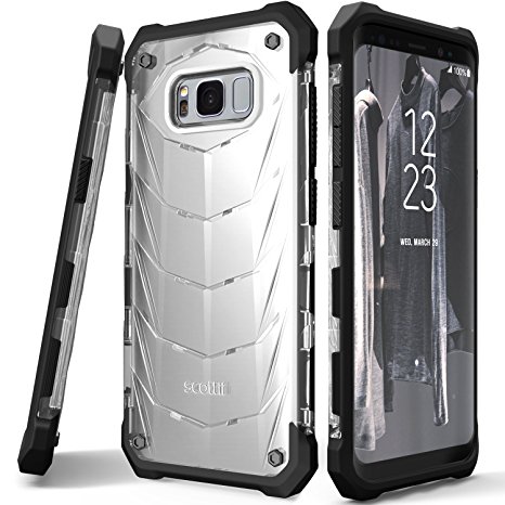 Galaxy S8 Case, scottii [Tactical Shell] Samsung S8 [Ultra-Slim] Shockproof Case - Rugged Case for Galaxy S8 Bumper Case (Armor Clear)