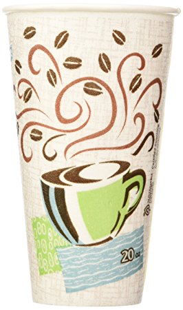 Dixie Perfectouch Insulated Paper Hot Cup, Coffee Haze Design, 100 Count