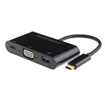 CableCreation Type C USB 3.1 Hub to USB 3.0 Type C Female Charger Adapter - Black