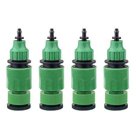 BeGrit Garden Hose Pipe One Way Adapter Tap Connector Fitting for Irrigation 4-Pack