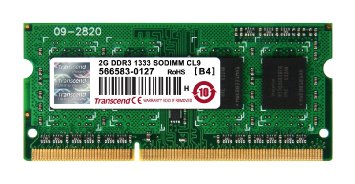 Transcend 2 GB 204-Pin DDR3 SO-DIMM 1333 MHz (PC3 10600) Laptop Memory Model TS256MSK64V3N