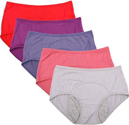 Bamboo Viscose Fiber Menstrual Period Leakproof Panties Multi Pack