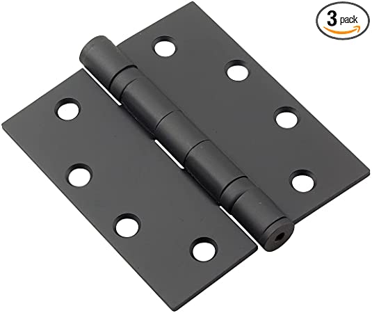 Onward 4823FBB 4-1/2" Full Mortise Ball Bearing Butt Hinge, Black