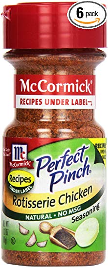 McCormick Perfect Pinch Rotisserie Chicken Seasoning, 3.12 oz (Pack of 6)
