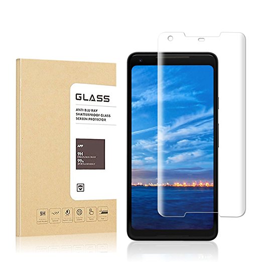 Google pixel 2 XL Screen Protector , Hoperain - Bubble Free, 9H Hardness, Anti-Fingerprint, Easy to Install, HD Clear Tempered Glass Screen Protector for Google pixel 2 XL