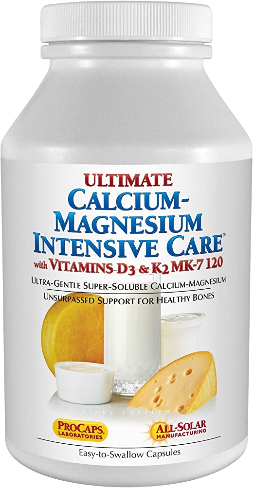 Andrew Lessman Ultimate Calcium-Magnesium Intensive Care with Vitamin D3 & K2 MK7-120 mcg - 720 Capsules – Bone and Skeleton Health Essentials. Gentle, Easy to Swallow, Super Soluble. No Additives