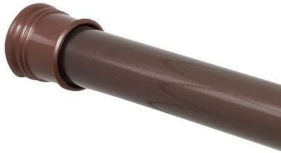 HowPlumb Oil Rubbed Bronze Adjustable 43" - 72" Tension Shower Curtain Straight Rod