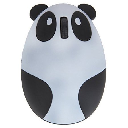 Sungwoo Rechargeable Wireless Mouse 2.4GHz Wireless Computer Mouse with Cute Panda Design for PC Macbook Laptop - White