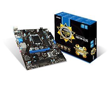 MSI LGA1150, Intel H81, SATA 6Gb/s, USB 3.0, 1 PCI-E (1x16) and Micro-ATX Motherboard H81M-E35