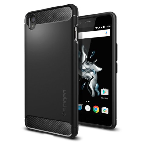 OnePlus X Case, Spigen® [Rugged Armor] Resilient [Black] Ultimate protection and rugged design with matte finish for OnePlus X (2015) - Black (SGP11819)