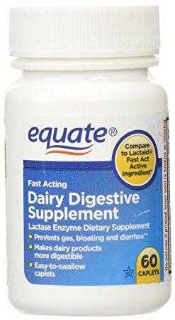 Equate - Dairy Digestive Supplement, 60 Caplets, Lactase Enzyme