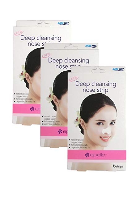 Epielle Deep Cleansing Nose Strips 6 Strips Each Box (3 Pack)-Combo Pack 18 Count