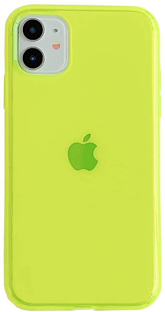 Clear iPhone 11 pro Max Case 6.5 inch, Shockproof Green Neon iPhone 11 Pro Max for Women, TPU Silicone Phone Shell Case for iPhone 11 Pro Max 6.5 inch