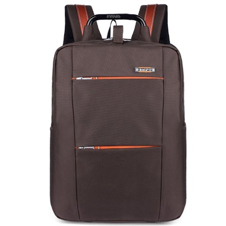 Kuprine Lightweight Business Laptop Backpack 15.6 Inch for Men Women Travel Computer Backpack Slim College Daypack School Bookbag (Brown)