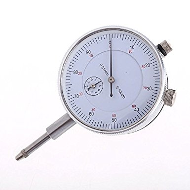 Vktech Dial Indicator Gauge 0-10mm Meter Precise 0.01Resolution Concentricity Test