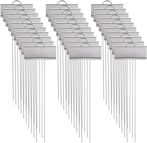 Foraineam 30 Pack 11.5 inch Stainless Steel Garden Markers Weatherproof Metal Plant Labels Large Planting Seedling Stake Signs