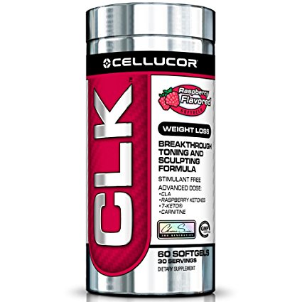 Cellucor CLK Weight Loss Supplement with Raspberry Ketones CLA 7 Keto and L-Carnitine Softgels, 60 Count