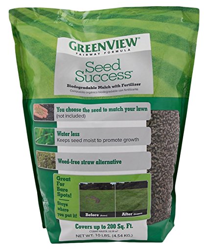 GreenView Fairway Formula Seed Success Biodegradable Mulch with Fertilizer, 10 lb bag covers 200 sq ft
