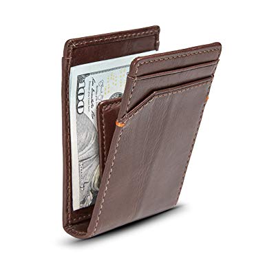 HOJ Co. Jack Center Magnetic Front Pocket Wallet-Money Clip Wallet-Bifold Wallet