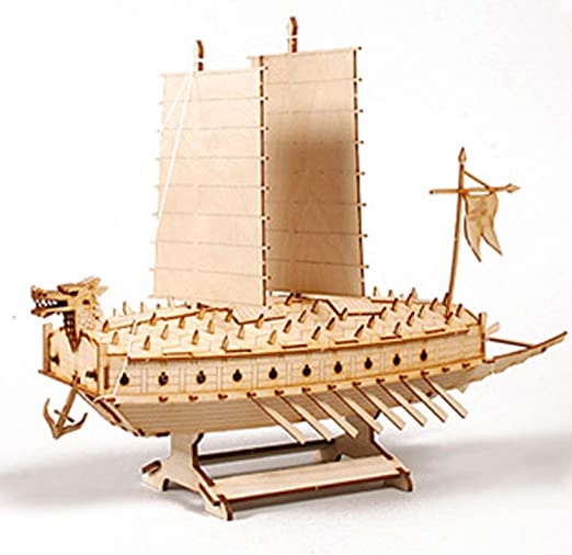 3D Wooden Puzzle, Real Assault Battleship,"The Great Turtle Ship" in 15~16th Century (Admiral Yi Sun-Shin's Geo Buk Seon)'s Reproducing Craft Puzzle kit, Custom Coloring Available.