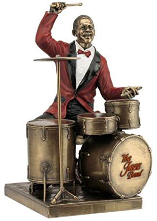 Drum Player Statue Sculpture Figurine - Jazz Band Collection